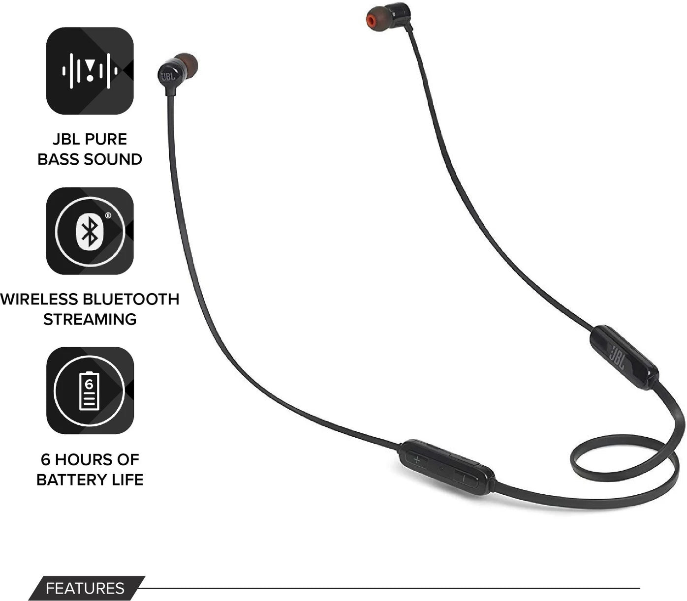 JBL Tune 110BT Wireless Neckband Earphones