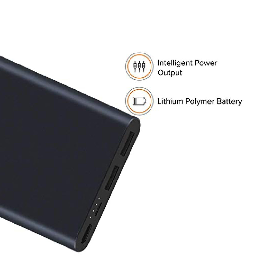 Mi 10000 mAh 18 w Power Bank (Metallic Blue, Lithium-ion, Fast Charging for Mobile, Earbuds, Speaker, Smartwatch, Trimmer, Tablet)