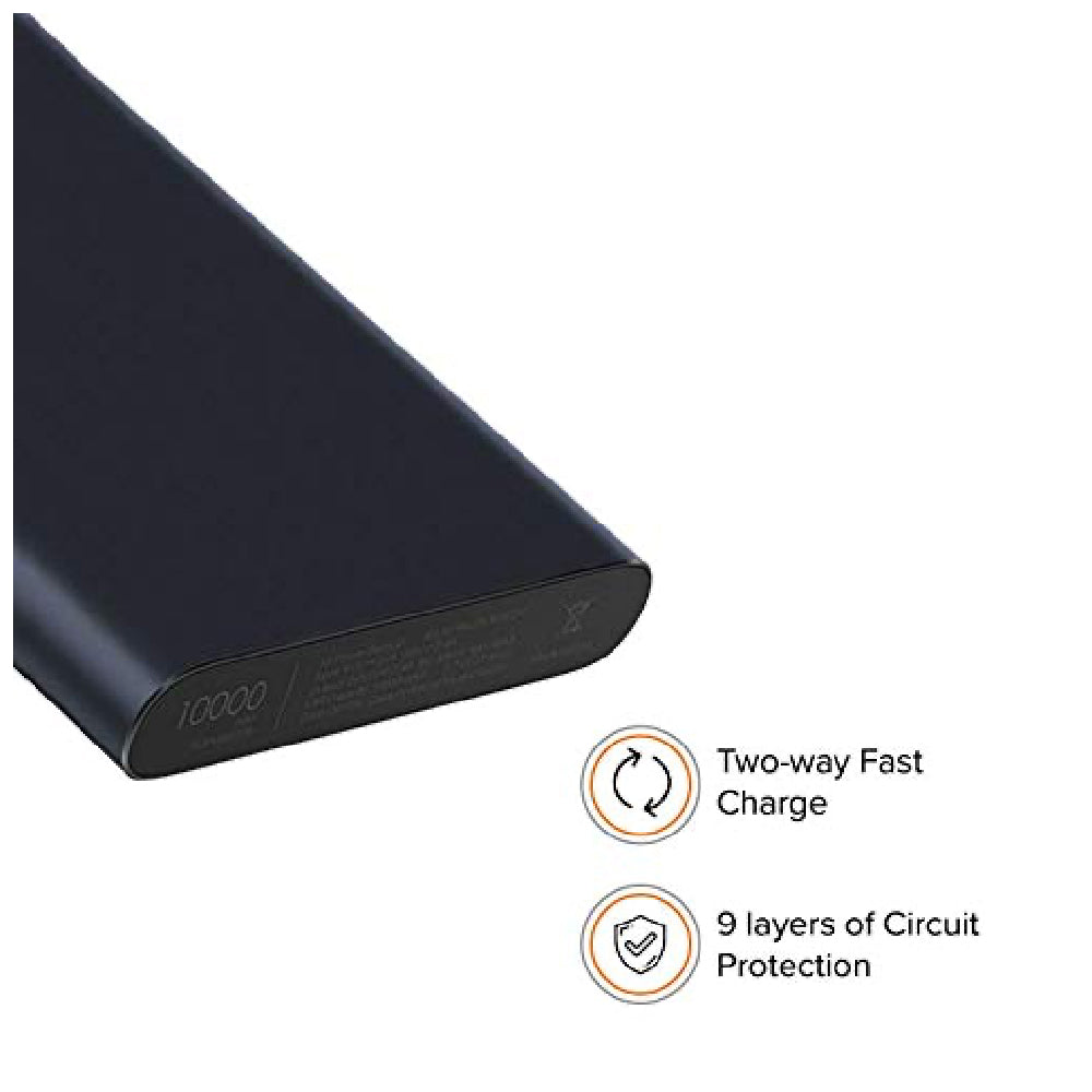 Mi 10000 mAh 18 w Power Bank (Metallic Blue, Lithium-ion, Fast Charging for Mobile, Earbuds, Speaker, Smartwatch, Trimmer, Tablet)