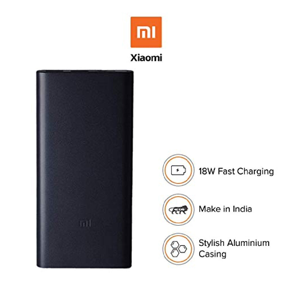 Mi 10000 mAh 18 w Power Bank (Metallic Blue, Lithium-ion, Fast Charging for Mobile, Earbuds, Speaker, Smartwatch, Trimmer, Tablet)