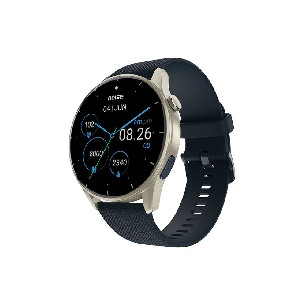 Noise Crew 1.38 Round Display with Bluetooth Calling, Metallic finish, IP68 Rating Smartwatch (Rose Pink Strap, Regular)