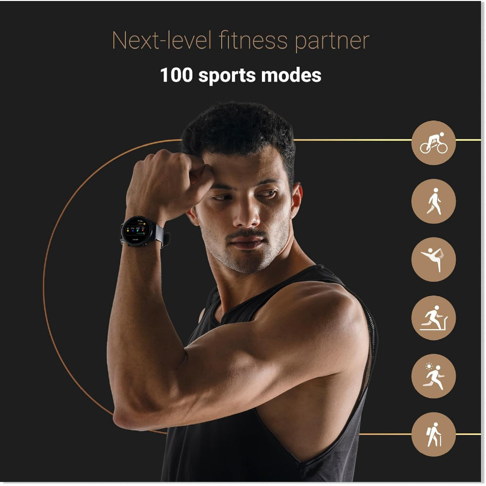 Noise Pulse 4 Max Smart Watch with AI Create (India's 1st Ever with Unlimited Watch Faces), AI Search, 1.96" AMOLED Display, Functional Crown, Premium Metallic Finish, Health Suite (Jet Black)