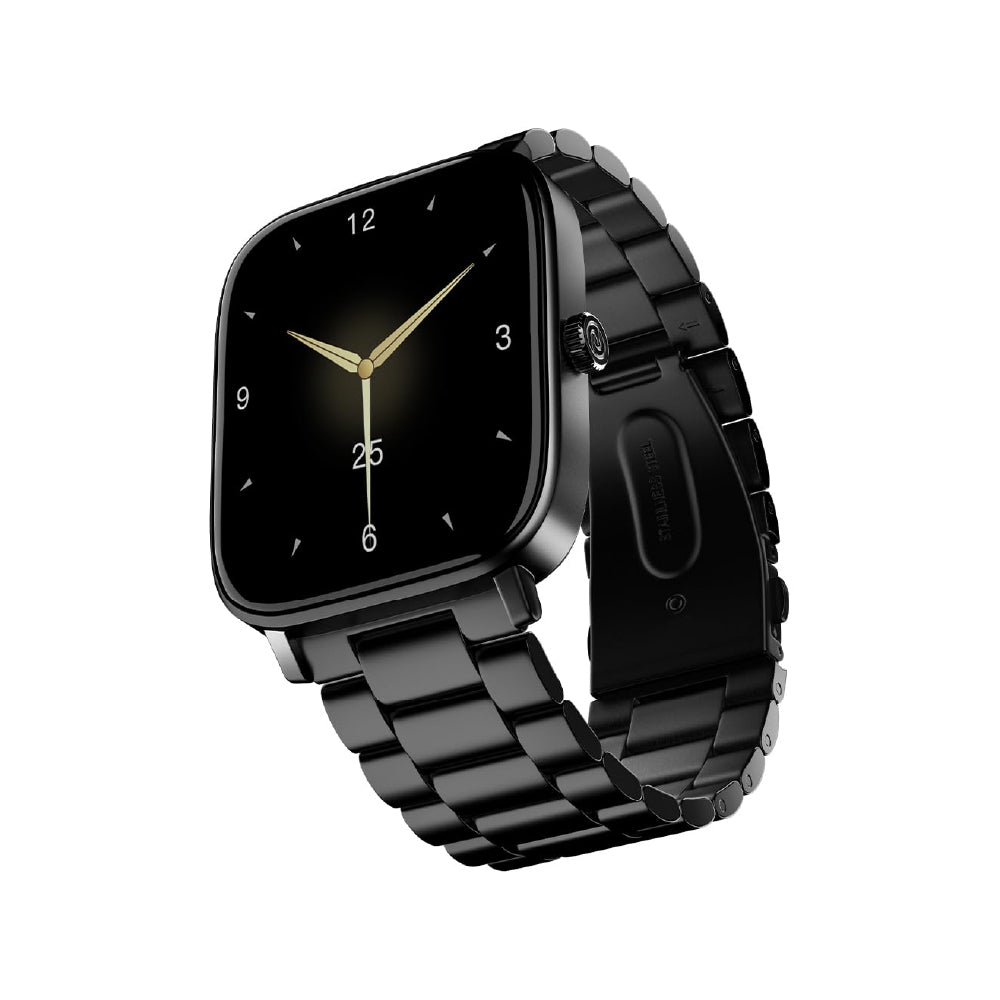 Noise Quad Call 1.81" Display, Bluetooth Calling Smart Watch, AI Voice Assistance, 160+Hrs Battery Life, Metallic Build, in-Built Games, 100 Sports Modes, 100+ Watch Faces, 5 Watts (Elite Black)