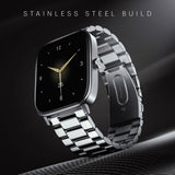 Noise Quad Call 1.81" Display, Bluetooth Calling Smart Watch, AI Voice Assistance, 160+Hrs Battery Life, Metallic Build, in-Built Games, 100 Sports Modes, 100+ Watch Faces, 5 Watts (Elite Black)