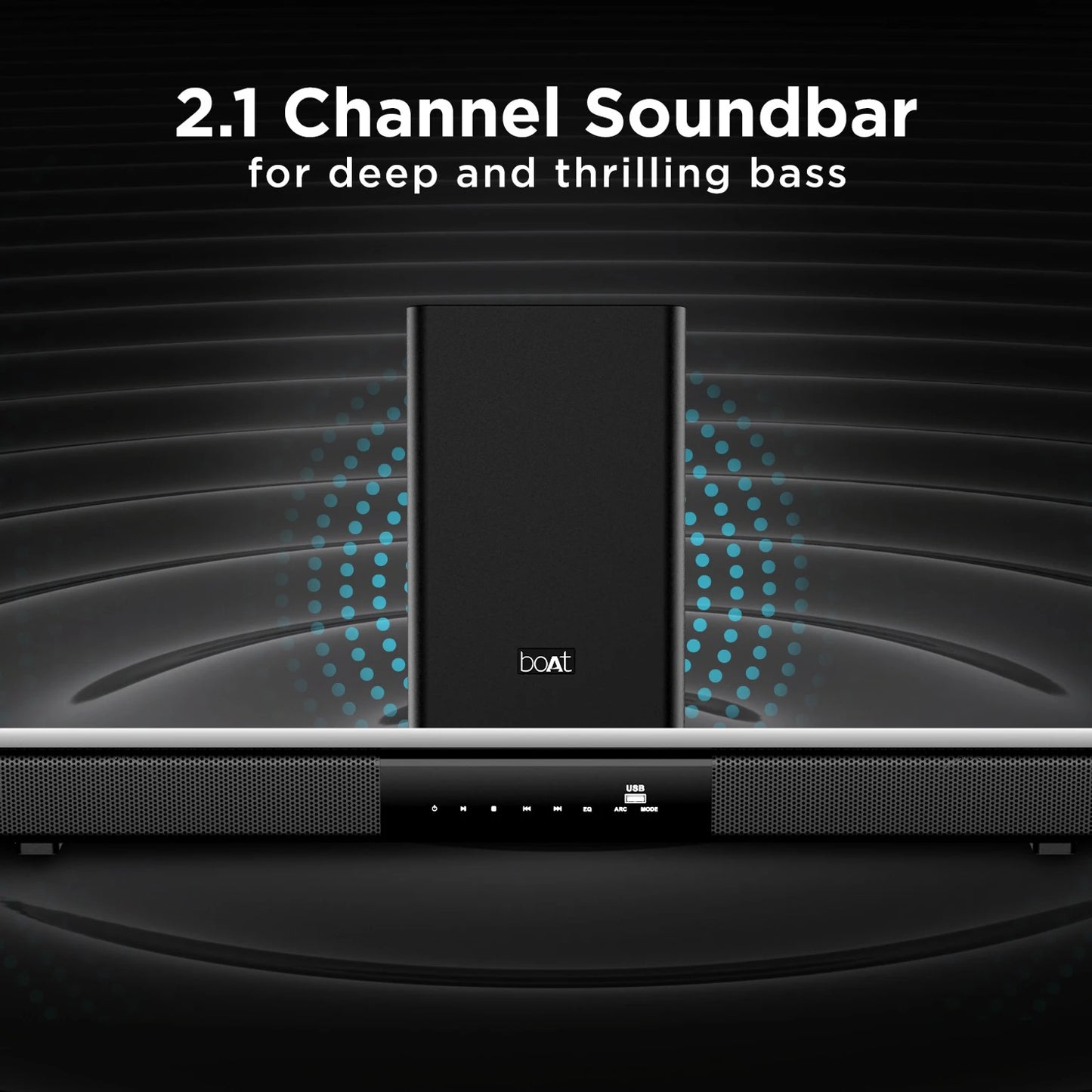 boAt Aavante Bar 1750 120W Soundbar 2.1 Channel Wireless Sub