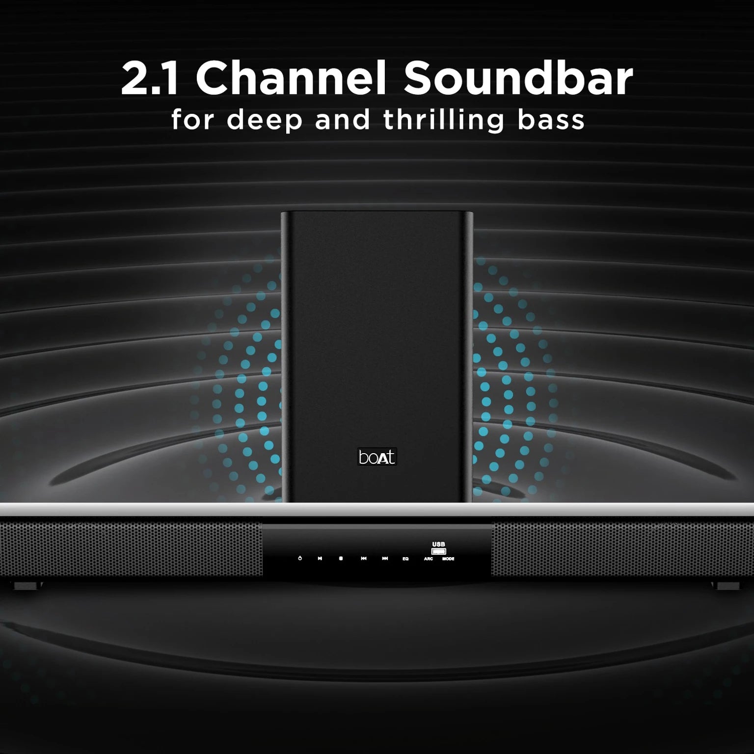 boAt Aavante Bar 1750 120W Soundbar 2.1 Channel Wireless Sub