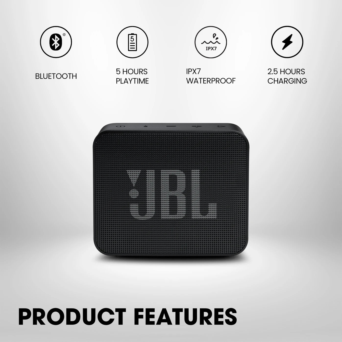 JBL Go Essential with Rich Bass, 5 Hrs Playtime, IPX7 Waterproof, Ultra Portable 3.1 W Bluetooth Speaker - CarrotKart | India's first Open Box ecommerce platform