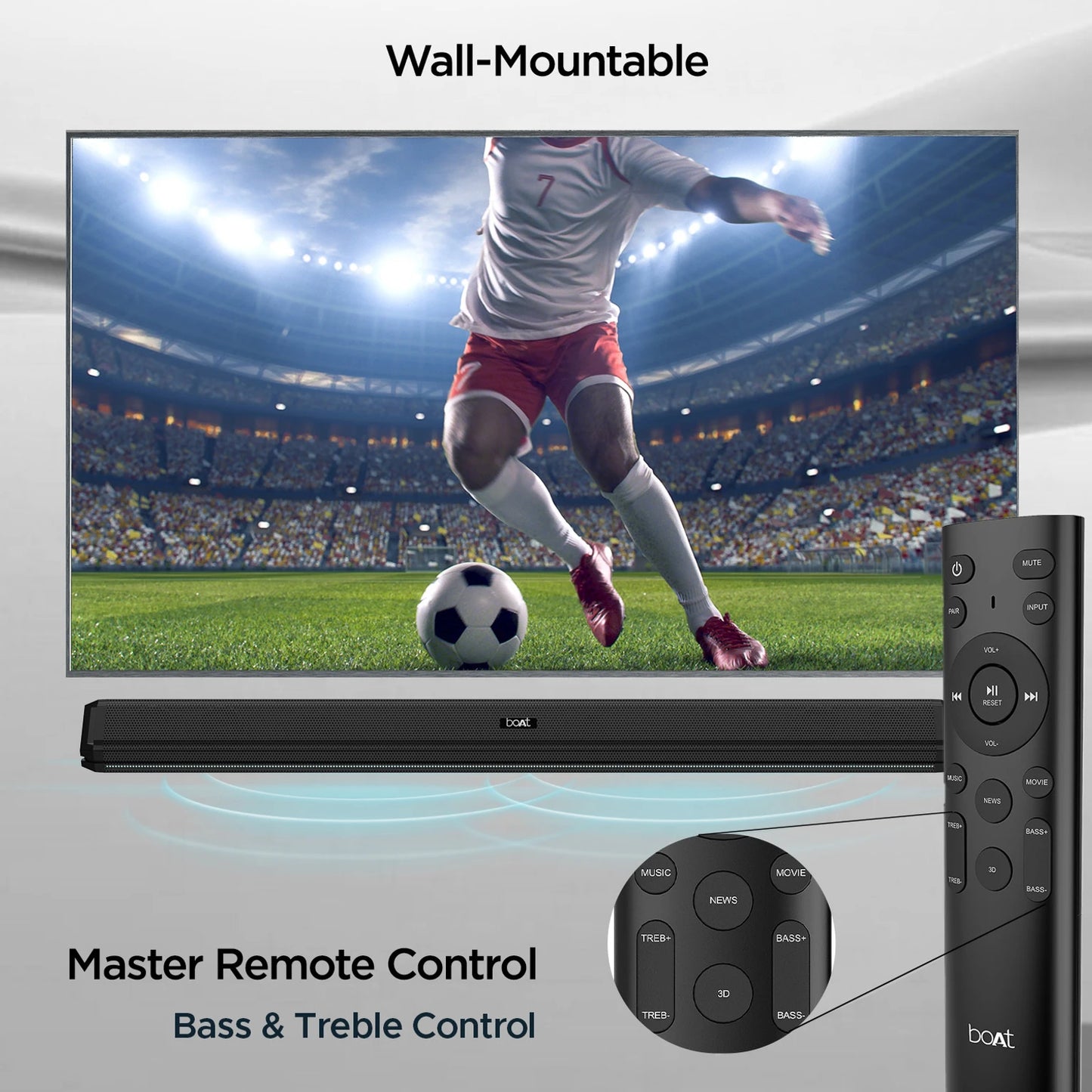 boAt Aavante Bar Chord 100W Soundbar 2.1 Channel