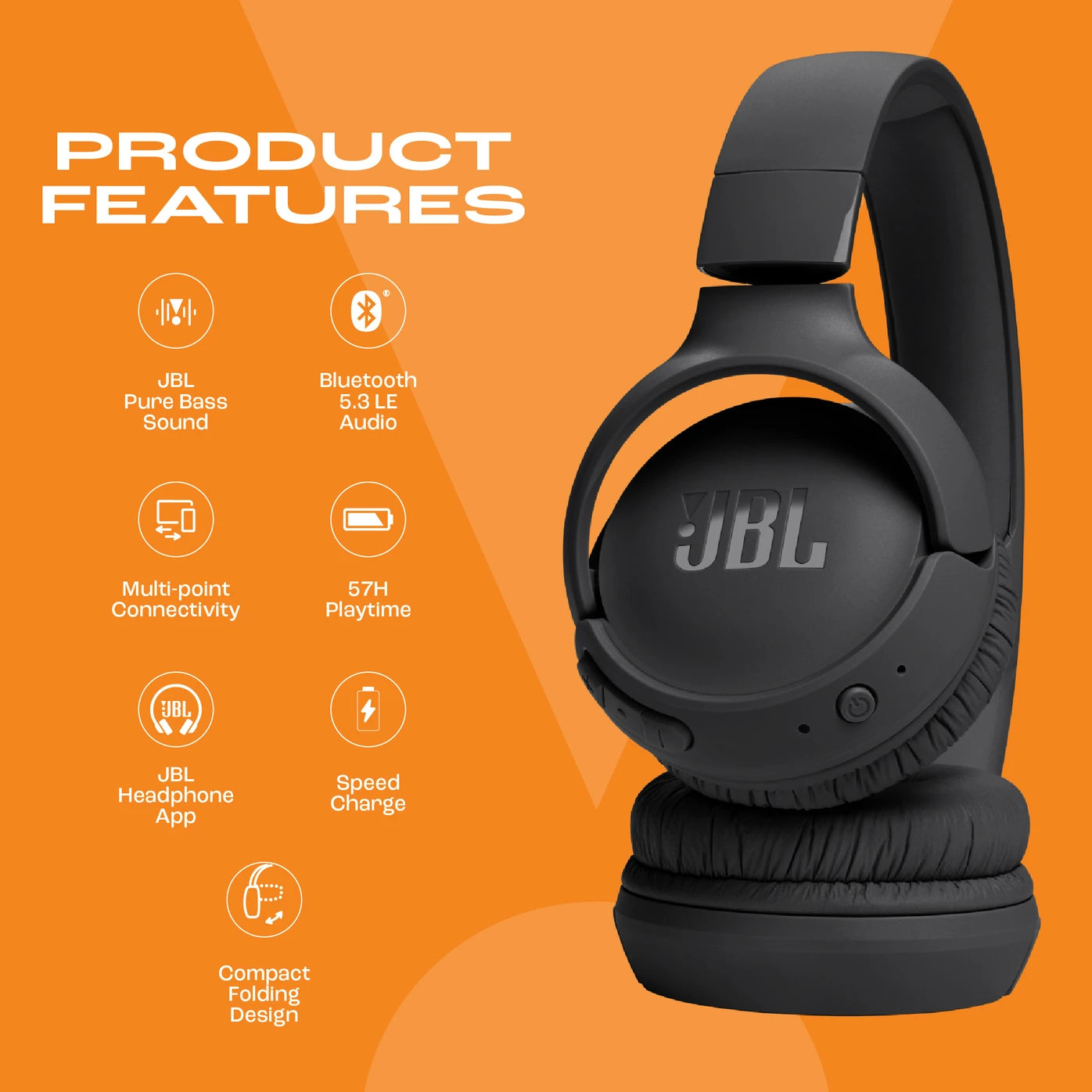JBL Tune 520BT Wireless Bluetooth Headphones