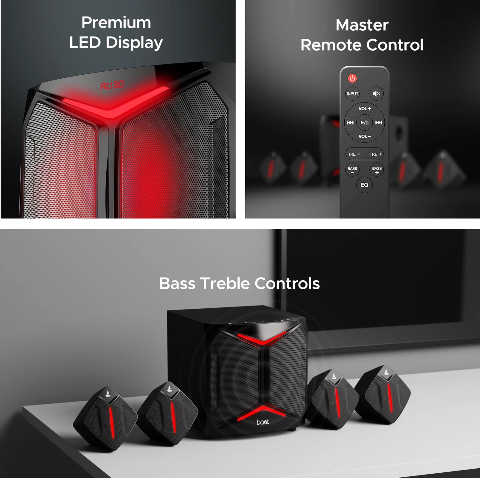 boAt Blitz 2000 PRO 80W Multimedia Speaker 4.1 Channel RGB