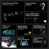 OnePlus Buds 3 TWS, in Ear Earbuds with Sliding Volume Control and 49dB ANC Bluetooth Headset (Metallic Gray, True Wireless)