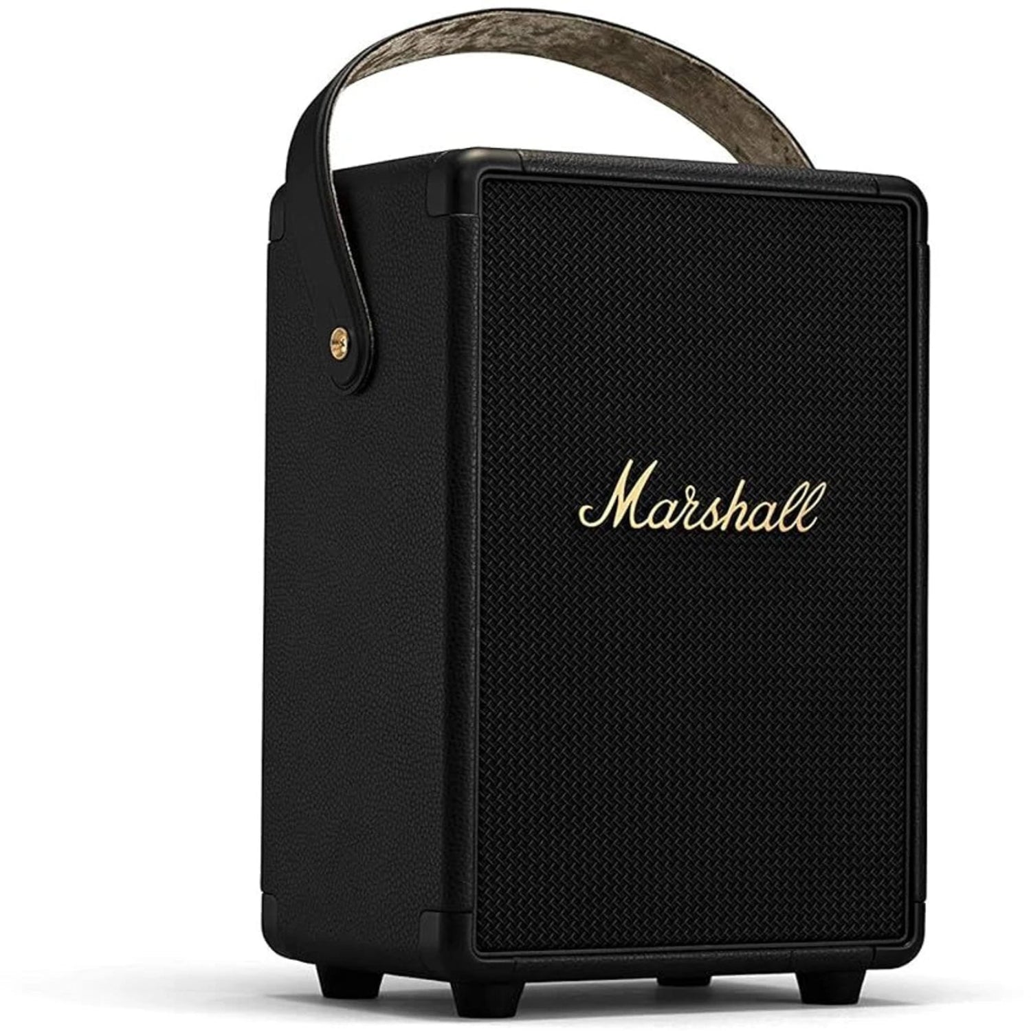 Marshall Tufton 80 W Bluetooth Speaker (Black & Brass, Stereo Channel) - CarrotKart | India's first Open Box ecommerce platform