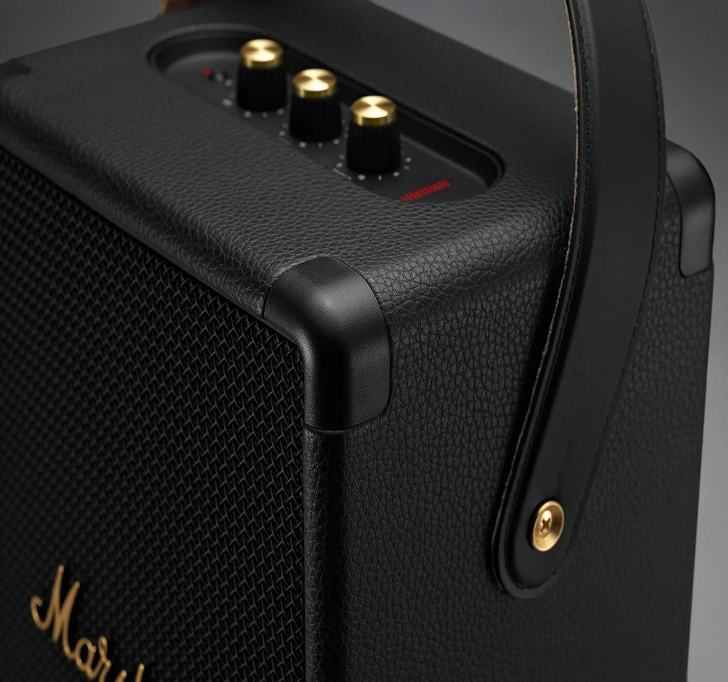 Marshall Tufton 80 W Bluetooth Speaker (Black & Brass, Stereo Channel) - CarrotKart | India's first Open Box ecommerce platform