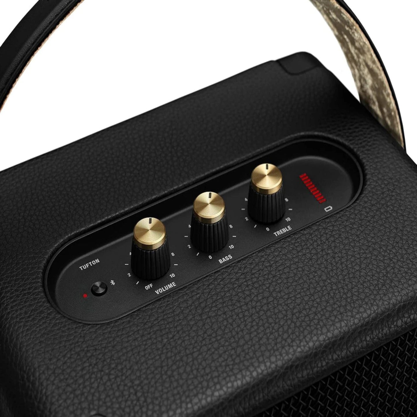 Marshall Tufton 80 W Bluetooth Speaker (Black & Brass, Stereo Channel) - CarrotKart | India's first Open Box ecommerce platform
