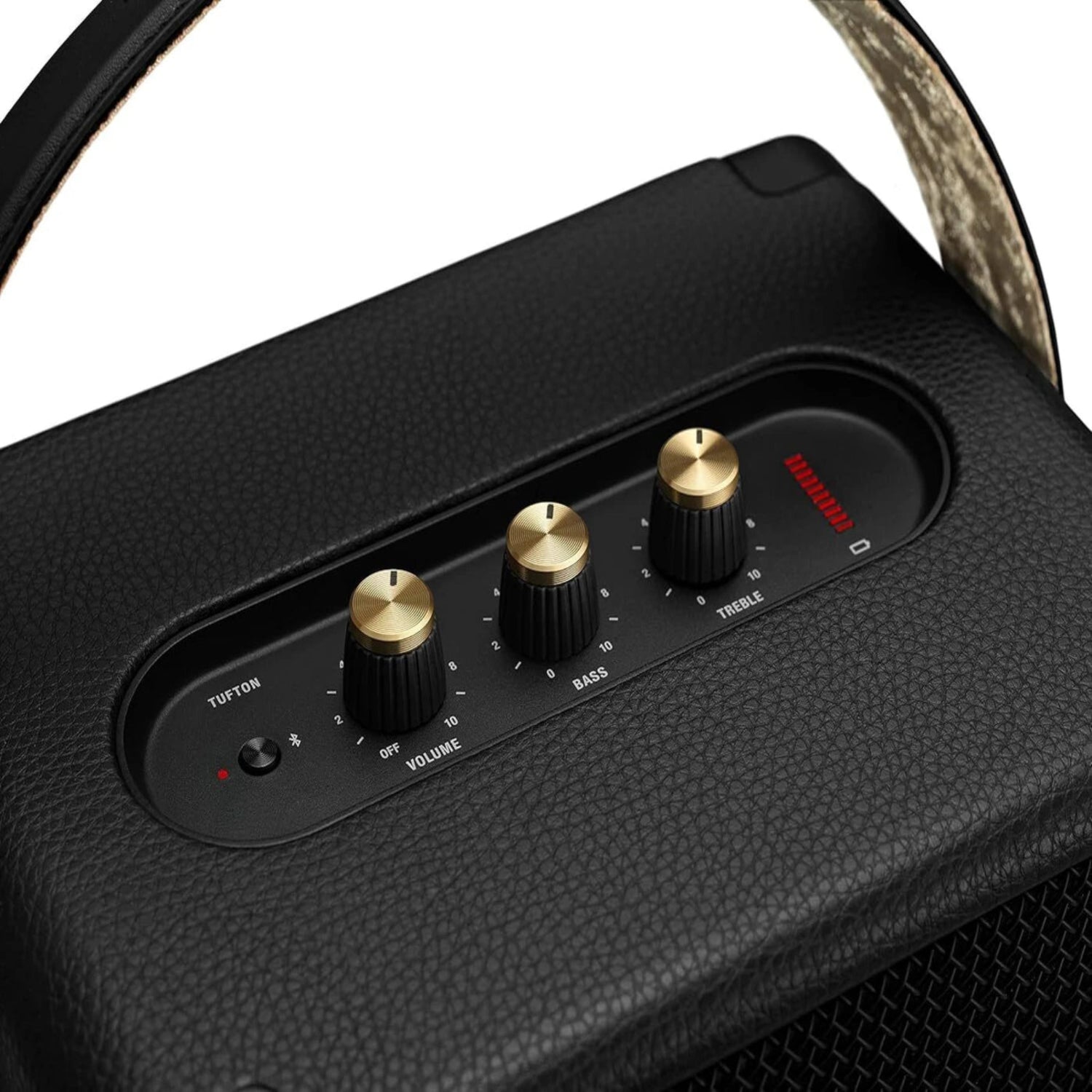 Marshall Tufton 80 W Bluetooth Speaker (Black & Brass, Stereo Channel) - CarrotKart | India's first Open Box ecommerce platform