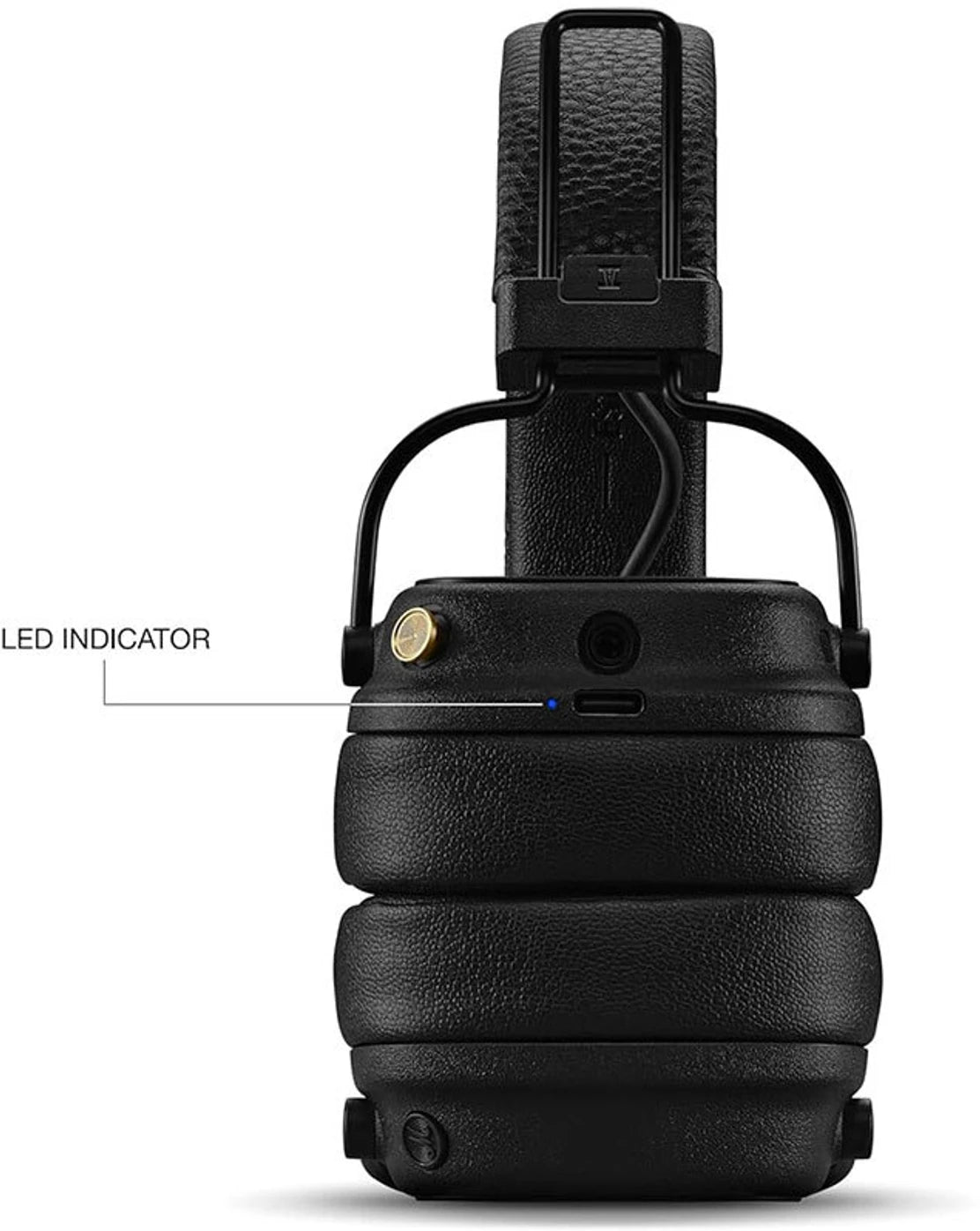 Marshall Major V Wireless On-Ear Headphones, 100 Hours playtime Bluetooth Headset (Black, On the Ear)