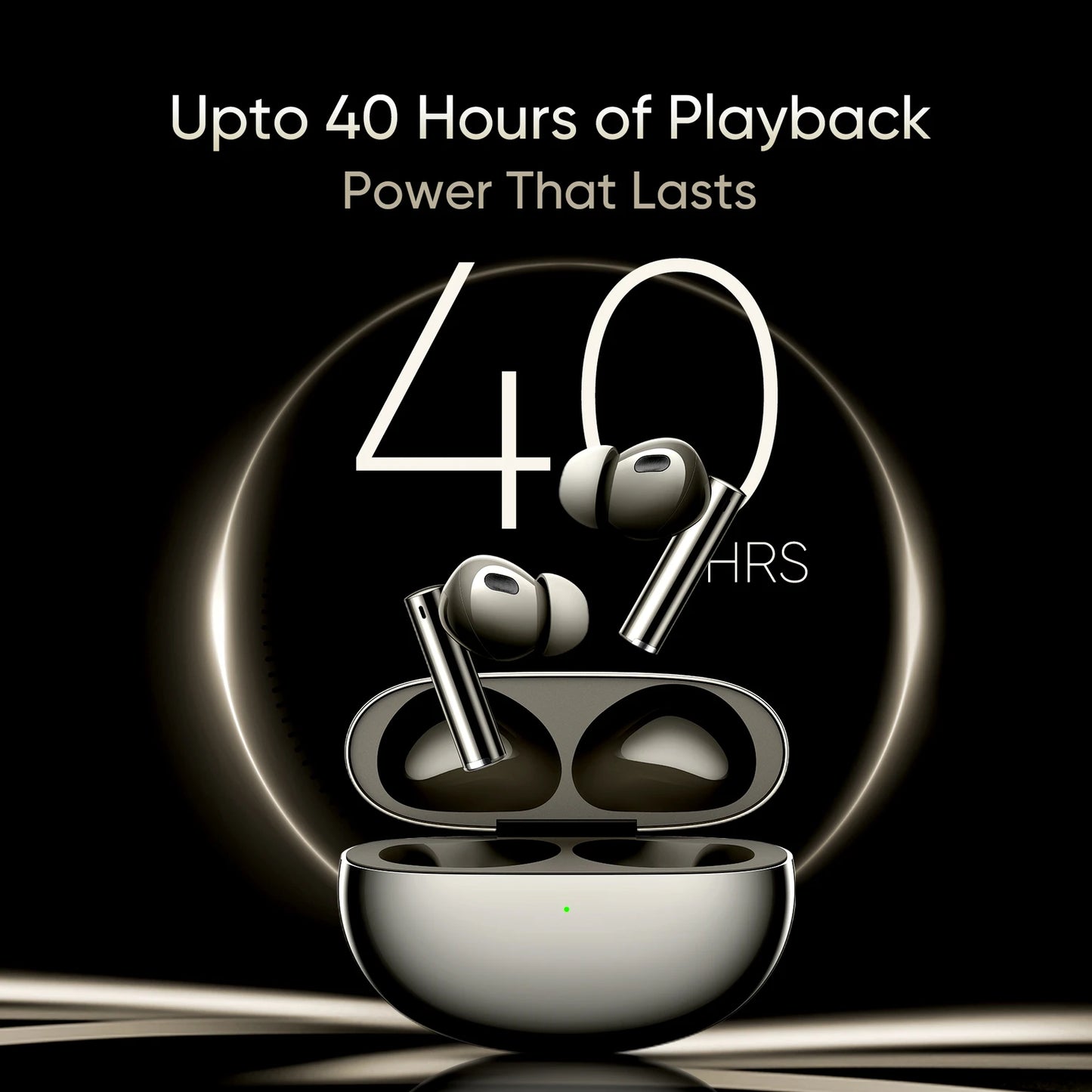 realme Buds Air 6 Pro with 50dB ANC, 360 Spatial Audio and upto 40 hours Playback Bluetooth Headset (Titanium Twilight, True Wireless)