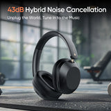 realme TechLife Studio H1 with 43dB ANC, Hi-Res Audio, 40mm Driver and 70hrs Playback Bluetooth Headset (Black, On the Ear)