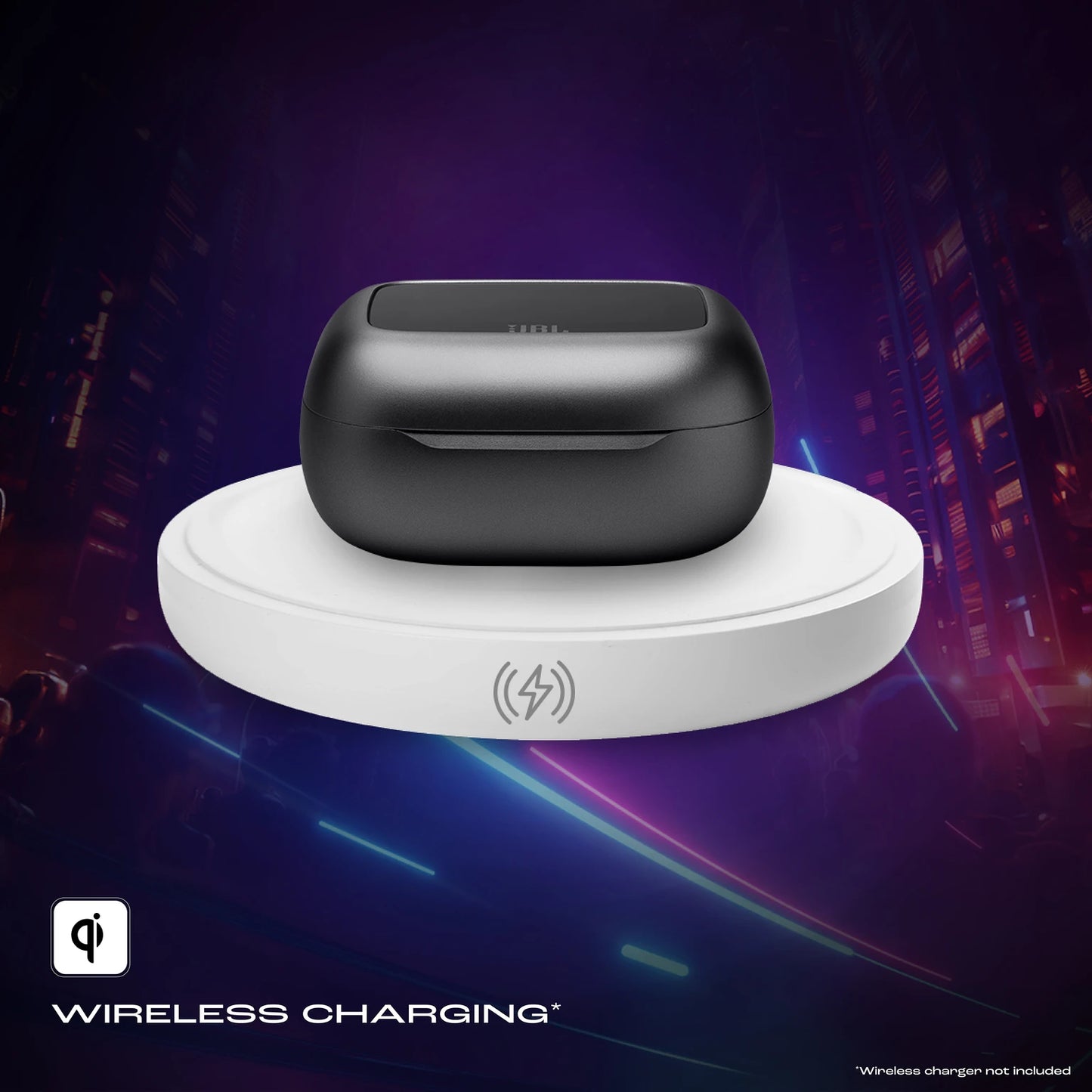 JBL Live Beam 3, Hi-Res LDAC Audio ANC TWS, SmartCase,48H Runtime, Wireless Charging Bluetooth Headset (Black, True Wireless)