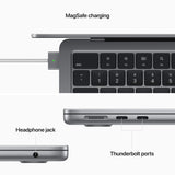 Apple MacBook AIR M2 - (8 GB/256 GB SSD/Mac OS Monterey) MLXW3HN/A (13.6 Inch, Space Grey, 1.24 Kg)