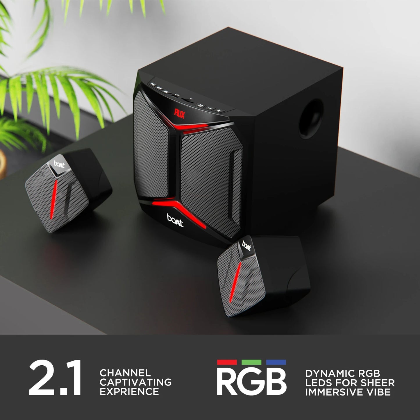 boAt Blitz 2000 Pro 100W Multimedia Speaker 2.1 Channel RGB