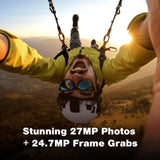 GoPro HERO12 DualLCDScreens 5.3K60 UltraHDVideo HyperSmooth 6.0withAutoBoostWaterproof Sports and Action Camera (Black, 27 MP)