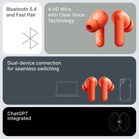 Back view of CarrotKart CMF by Nothing Buds 2a Earbuds – India | CarrotKart
