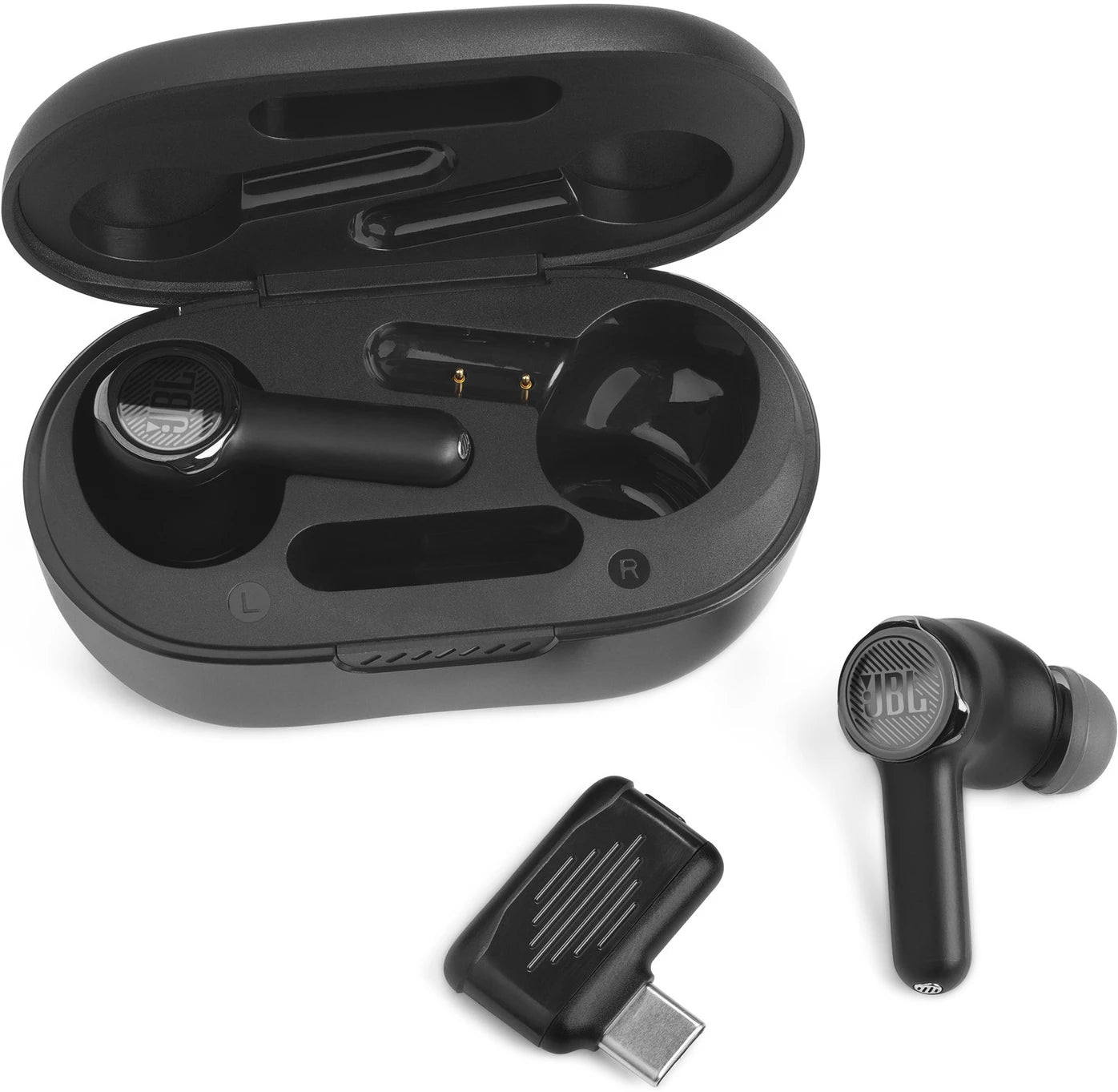 JBL Quantum TWS NC in Ear Gaming Buds with Mic,Low Latency,2.4GHz Wireless Dongle Bluetooth Headset (Black, In the Ear)