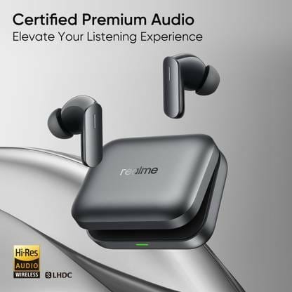 realme Buds Air7 with 52dB ANC, 12.4mm Driver, 52hrs Playback, IP55 & 45ms Low Latency Bluetooth Headset (Slate Grey, True Wireless)