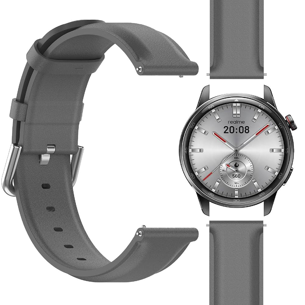 Realme Watch S2, 1.43" AMOLED Display, Super AI Engine & Upto 20 Days Battery Smartwatch (Grey Strap, One Size)
