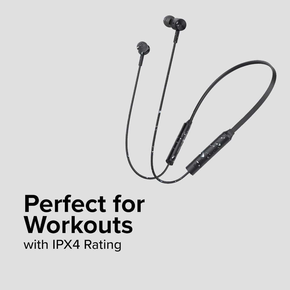 Redmi SonicBass Wireless In Ear Earphones with Mic Noise Cancellation, IPX4 Splash & Sweat Proof, Multi-Point Dual Pairing, Light-Weight Neckband, Bluetooth 5.0 & Up to 12 hrs of Playback Time (Black)