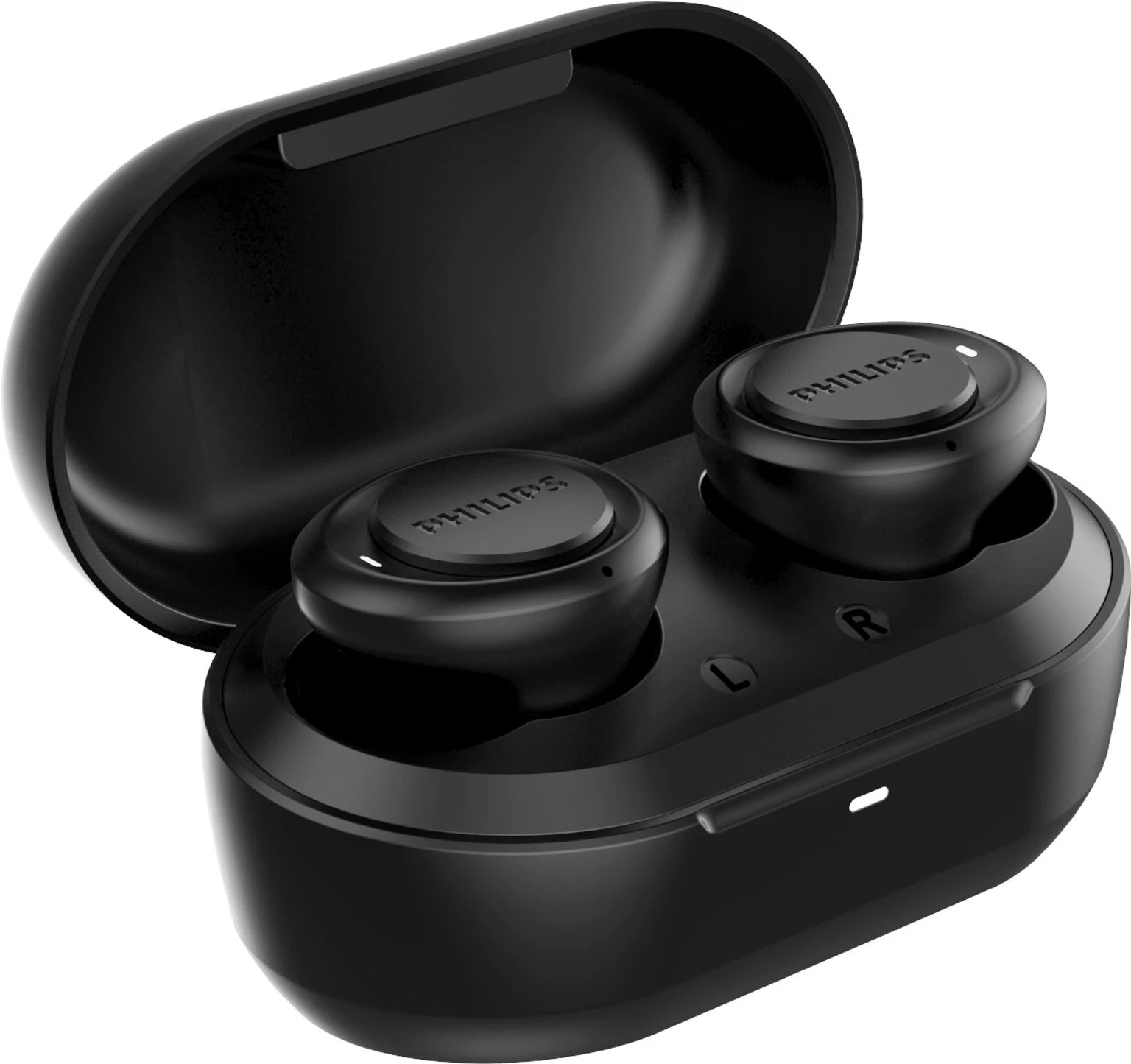 PHILIPS Bluetooth In Ear Earbuds, 18H Play Time, 6mm Dynamic Drivers, IPX4 Proof Bluetooth Headset (Black, True Wireless)