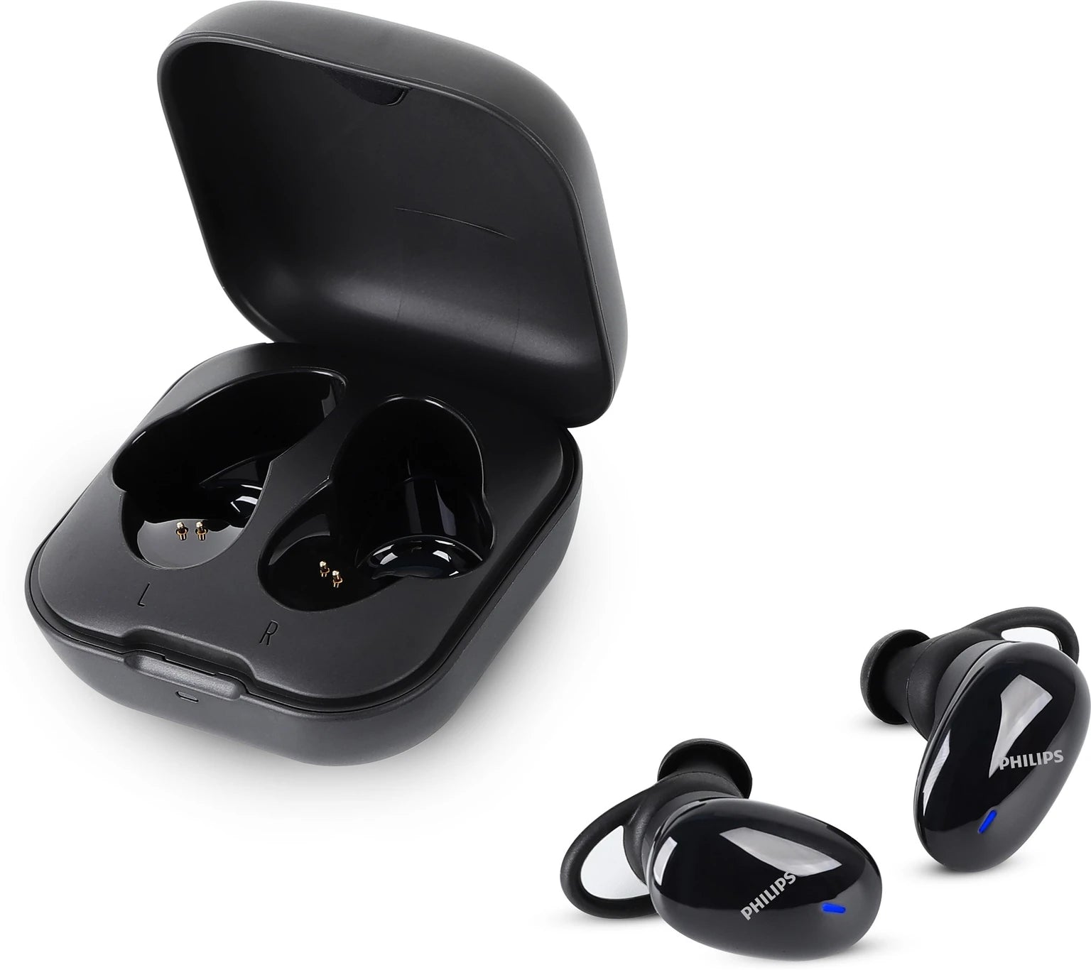 PHILIPS TAT4205 (TWS) True Wireless Earbuds with IPX5 water-proof, Touch control Bluetooth Headset (Black, True Wireless)