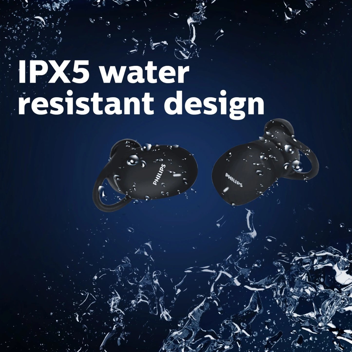 PHILIPS TAT4205 (TWS) True Wireless Earbuds with IPX5 water-proof, Touch control Bluetooth Headset (Black, True Wireless)