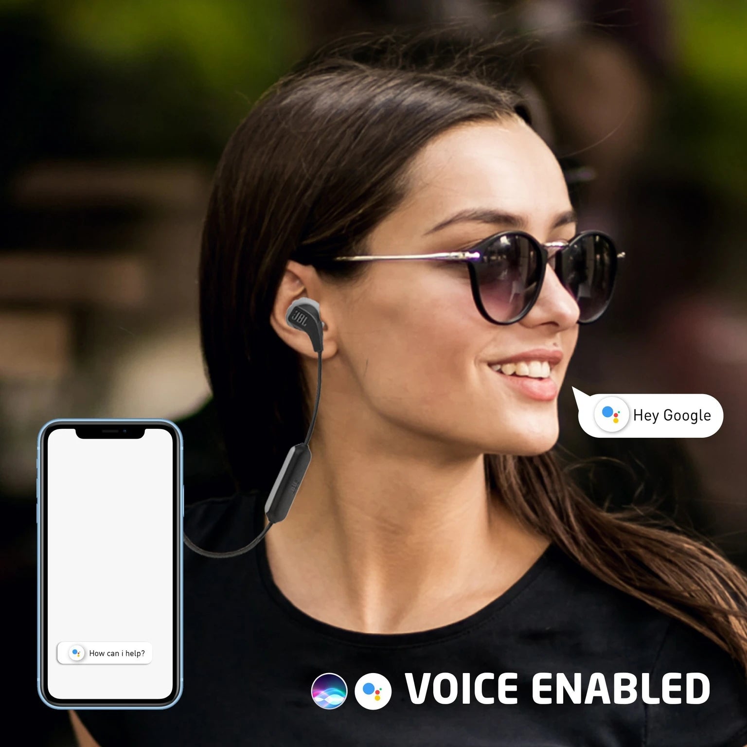 Close-up of CarrotKart JBL Endurance RunBT IPX5 Sports Bluetooth Earbuds – India | CarrotKart