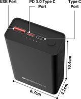 ZEBRONICS 20000 mAh Compact Power Bank, 22.5W Super Fast Charging, PD3.0 (PPS), Dual Type-C & USB-A, LED Indicator, Metal Body, for All Mobiles, Tablet & Other Devices EnergiTank 20MR1 (Midnight)