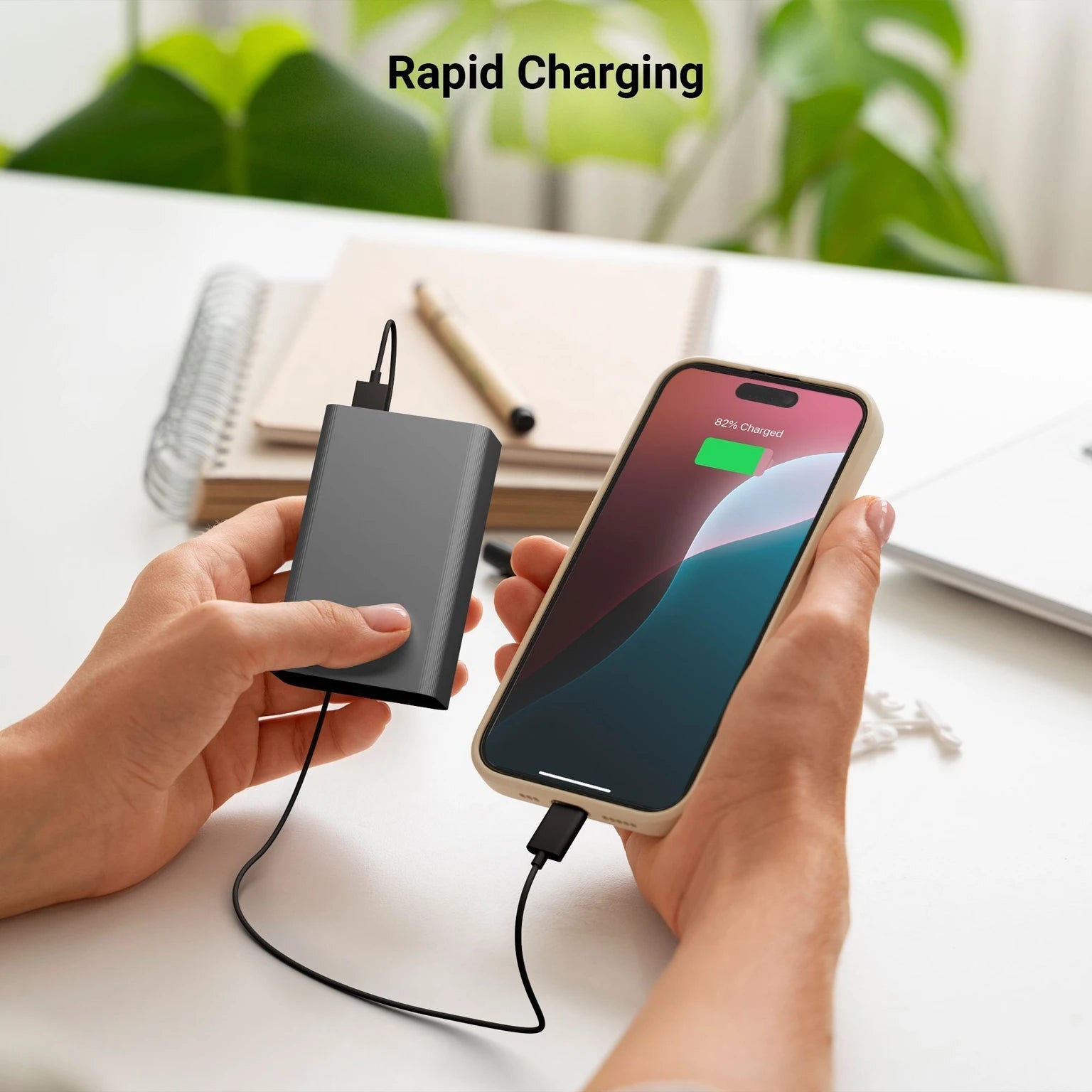 ZEBRONICS 20000 mAh Compact Power Bank, 22.5W Super Fast Charging, PD3.0 (PPS), Dual Type-C & USB-A, LED Indicator, Metal Body, for All Mobiles, Tablet & Other Devices EnergiTank 20MR1 (Midnight)
