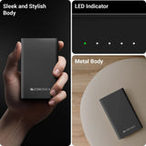 ZEBRONICS 20000 mAh Compact Power Bank, 22.5W Super Fast Charging, PD3.0 (PPS), Dual Type-C & USB-A, LED Indicator, Metal Body, for All Mobiles, Tablet & Other Devices EnergiTank 20MR1 (Midnight)